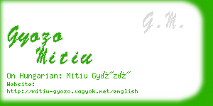 gyozo mitiu business card